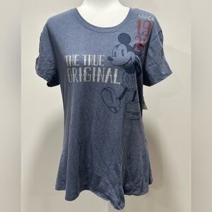 Disney Parks Disneyland Women’s Mickey Mouse Blue T-Shirt Size large NWT